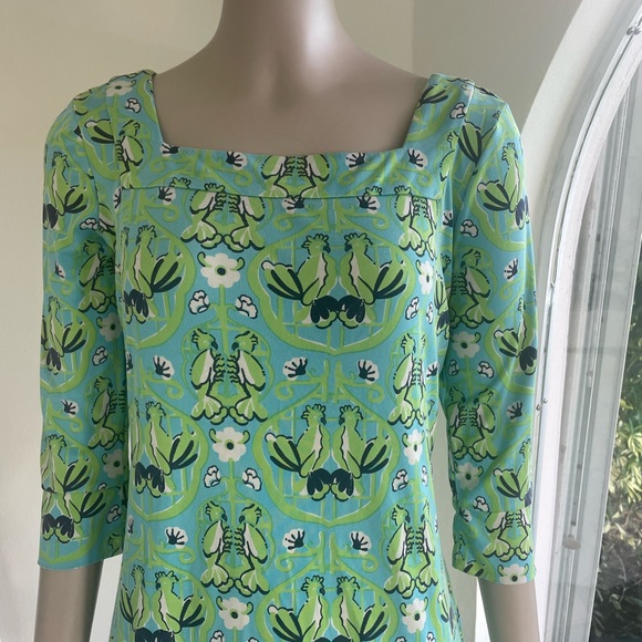 Lilly Pulitzer Silk Knit Dress with Cockatoos Size 2 - Picture 2 of 9
